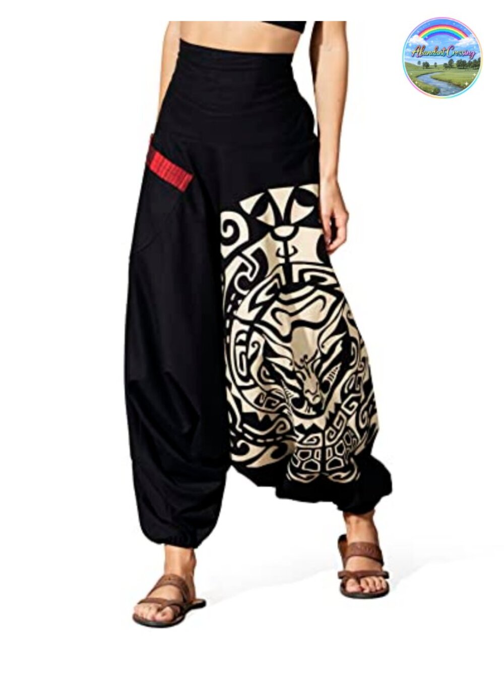 Women's 100% Cotton Harem Pants - Boho Hippie Casual Palazzo Yoga Pants